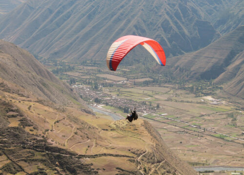 Paragliding Tandem Flight over the Sacred Valley