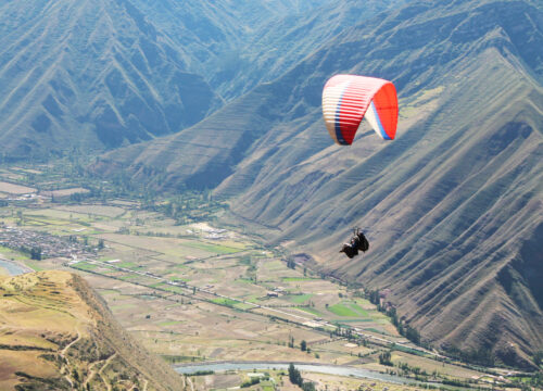 Paragliding Tandem Flight over the Sacred Valley